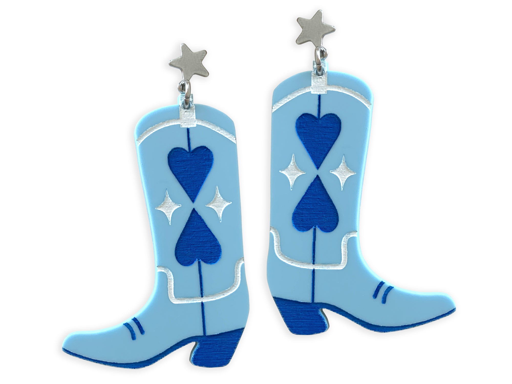 Pendientes Botas Cowboy Cowgirl Boots Azul