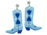 Pendientes Botas Cowboy Cowgirl Boots Azul